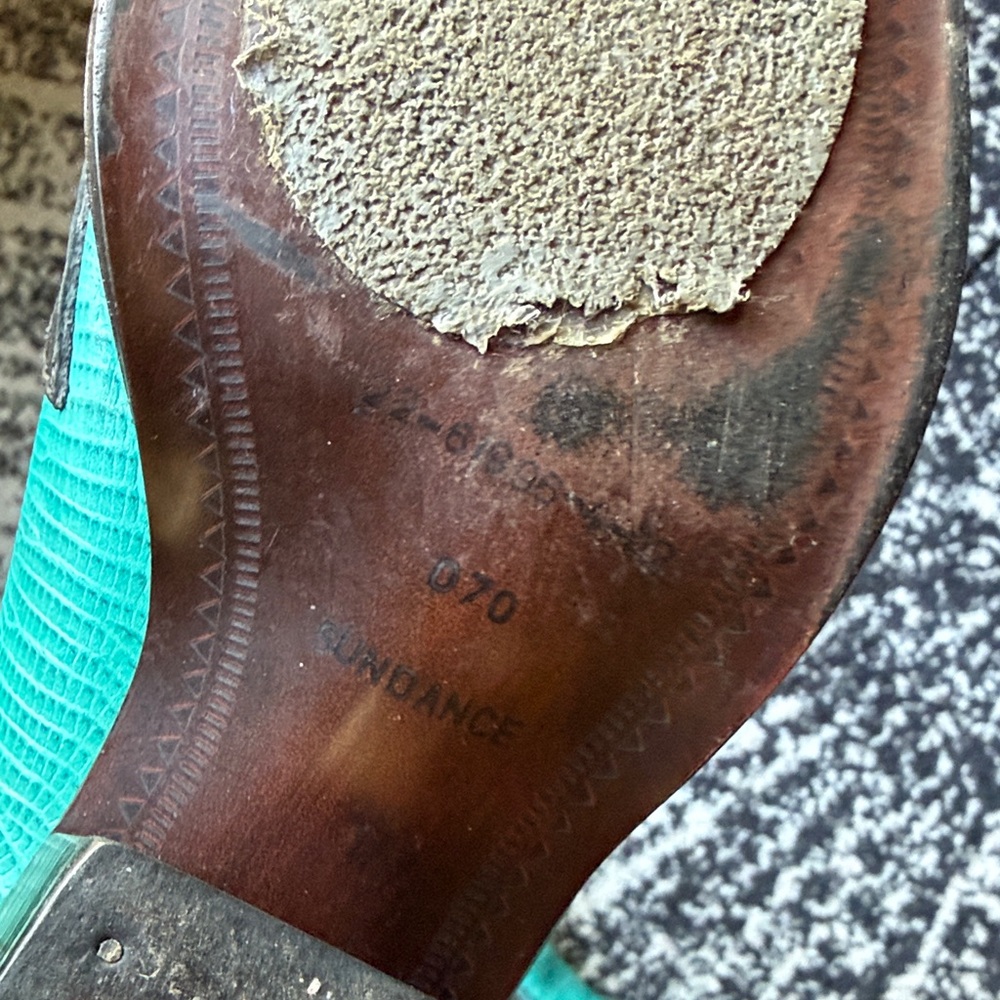 Women’s Teal and Black Western Boots - Flings - Picture 9 of 9